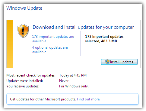 Patch cumulativa di aggiornamenti per Windows 7